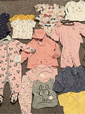 Baby Girls Pink Hoodie & Matching Sleepwear Set - Mixed Brands 9 months